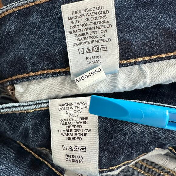 M Jeans Maurices 2/Set Jeans Wide Leg Cuffed High Rise 14W Stretchy Comfort - Picture 5 of 14